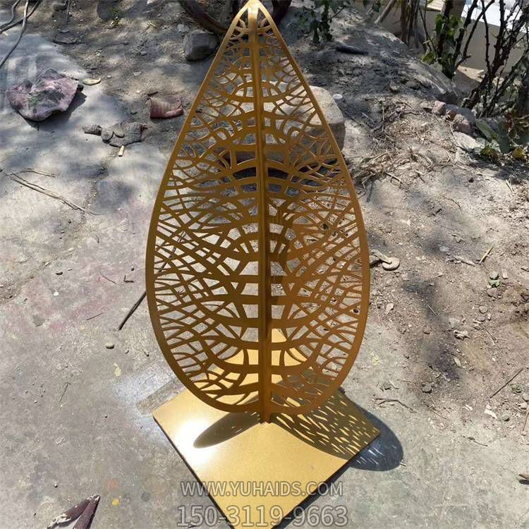 不銹鋼鏤空抽象樓盤(pán)小區水景擺件雕塑