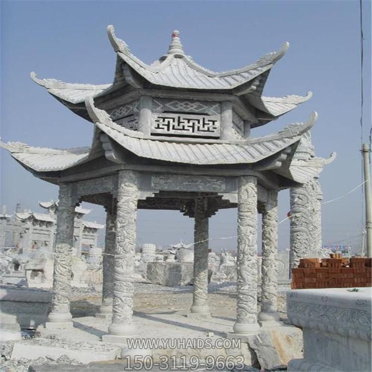 公園廣場(chǎng)青石雕刻中式景觀(guān)涼亭雕塑