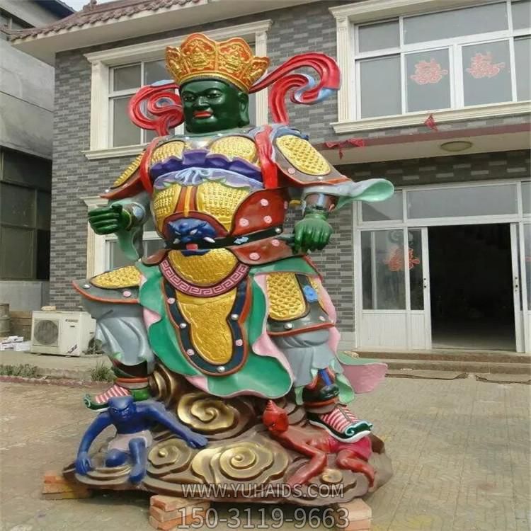 樹(shù)脂玻璃鋼彩繪噴漆四大金剛佛像景區寺院擺件雕塑