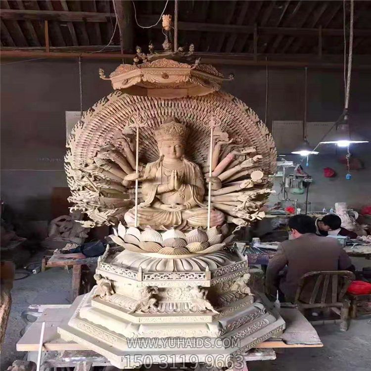 大理石石雕戶(hù)外景觀(guān)千手觀(guān)音雕塑