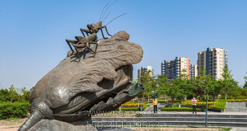 廣場(chǎng)白菜和螞蚱景觀(guān)銅雕雕塑