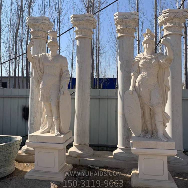廣場(chǎng)大型大理石石雕西方人物景觀(guān)雕塑