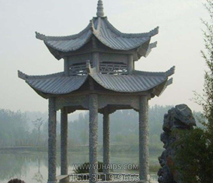 涼亭雕塑-公園湖觀(guān)賞臺擺放仿古建休閑涼亭