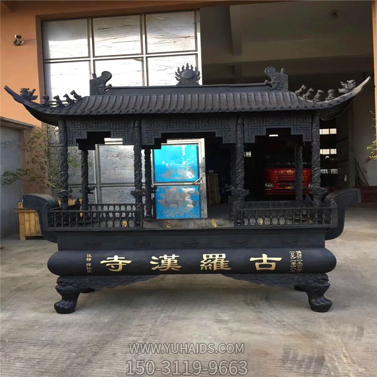 八龍柱道觀(guān)寺院燒紙祈福香爐雕塑
