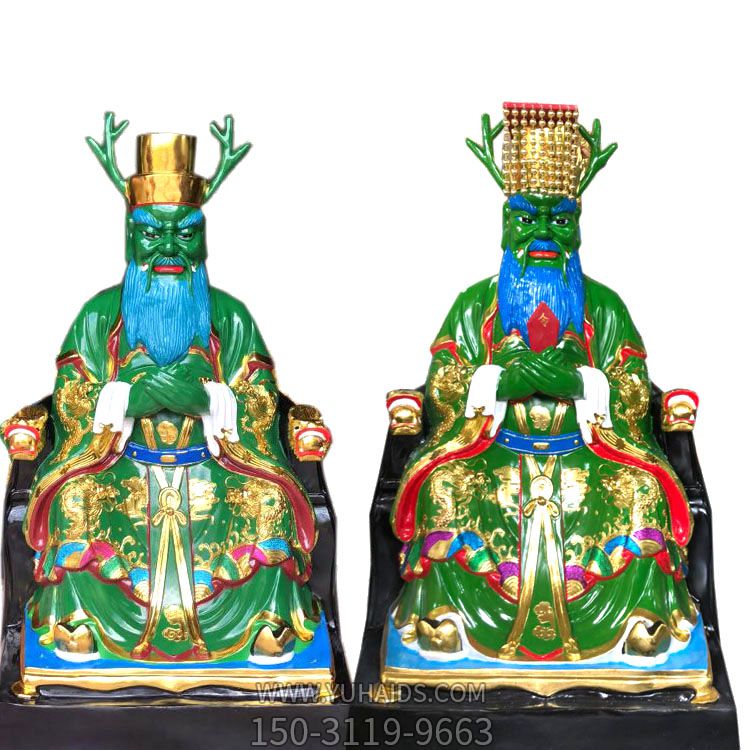 玻璃鋼彩繪創(chuàng  )意寺廟龍王雕塑