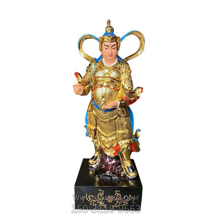 寺廟玻璃鋼貼金大型佛像景觀(guān)雕塑