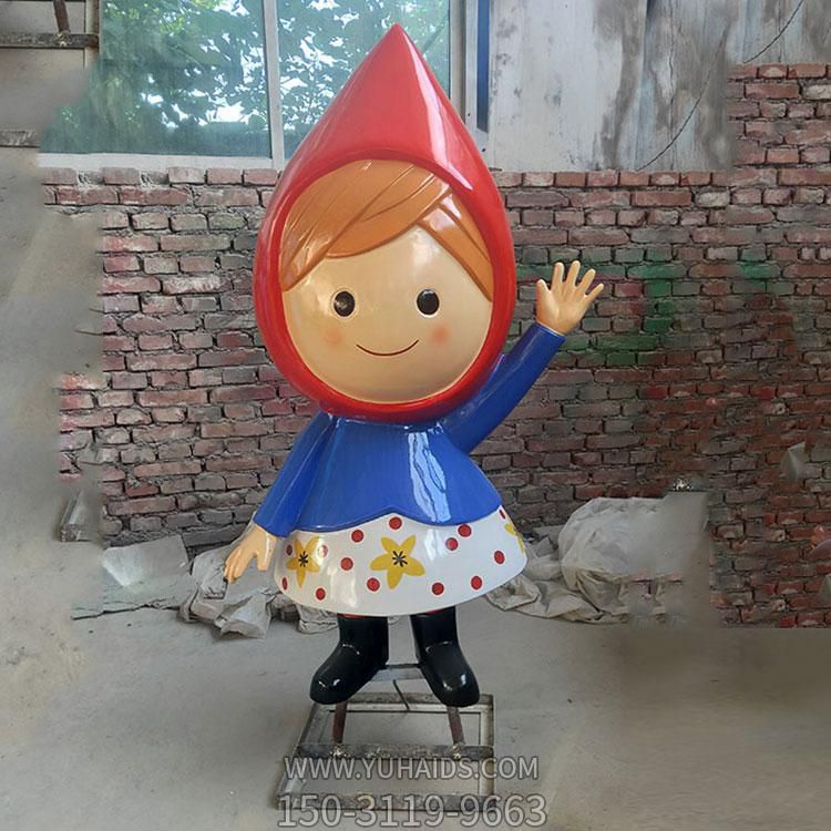 幼兒園游樂(lè )場(chǎng)玻璃鋼卡通彩繪園林景觀(guān)小女孩景觀(guān)擺件雕塑