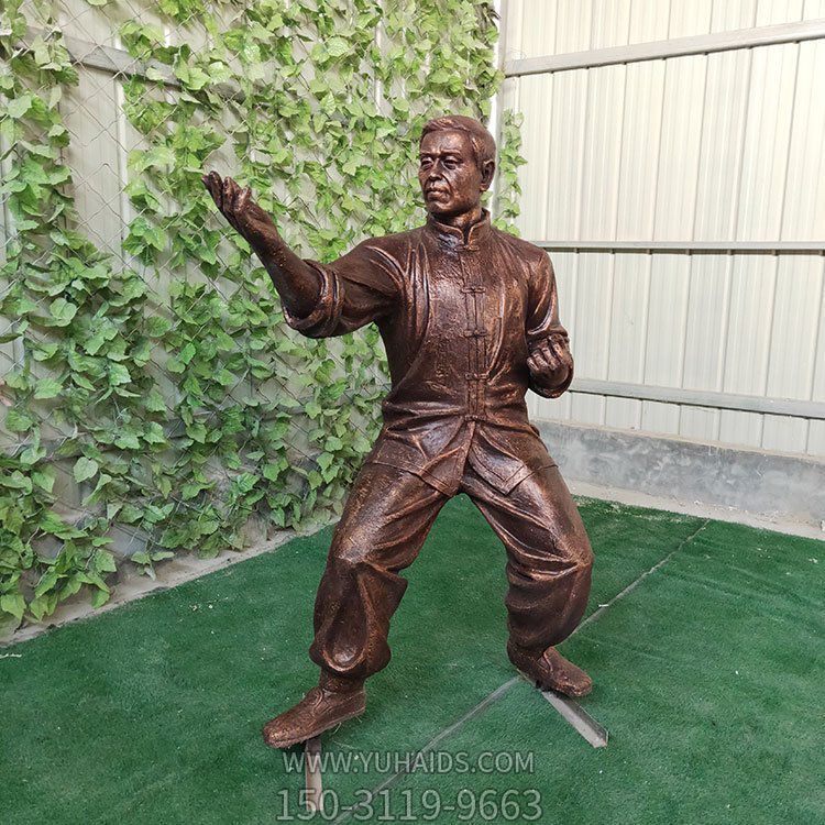 打拳，功夫人物鑄銅雕塑