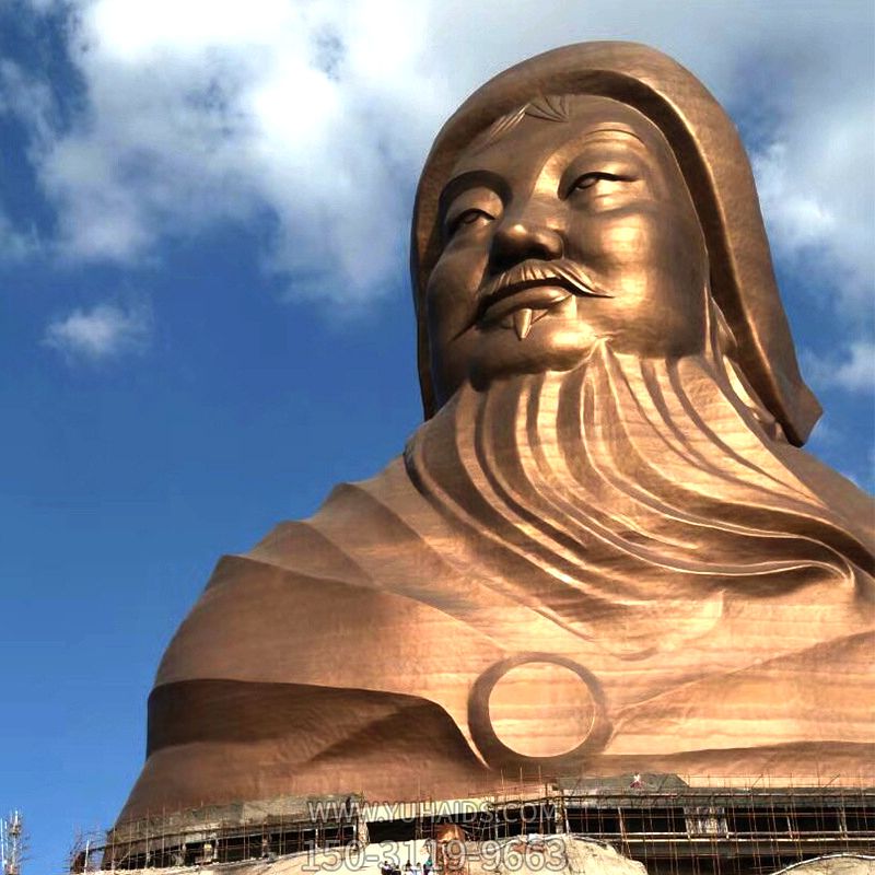 大型頭像景區景點(diǎn)歷史名人蒙古可汗成吉思汗雕塑