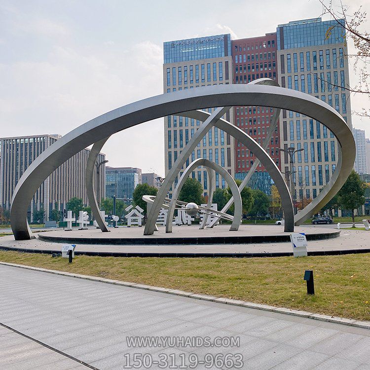戶(hù)外廣場(chǎng)大型不銹鋼景觀(guān)藝術(shù)雕塑擺件