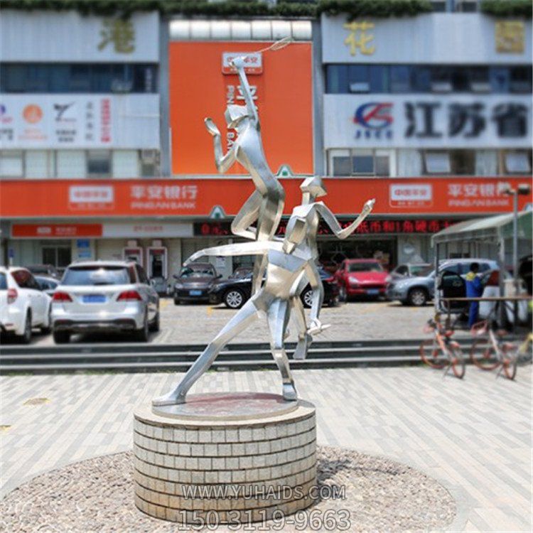 戶(hù)外廣場(chǎng)不銹鋼抽象園林街道人物景觀(guān)雕塑