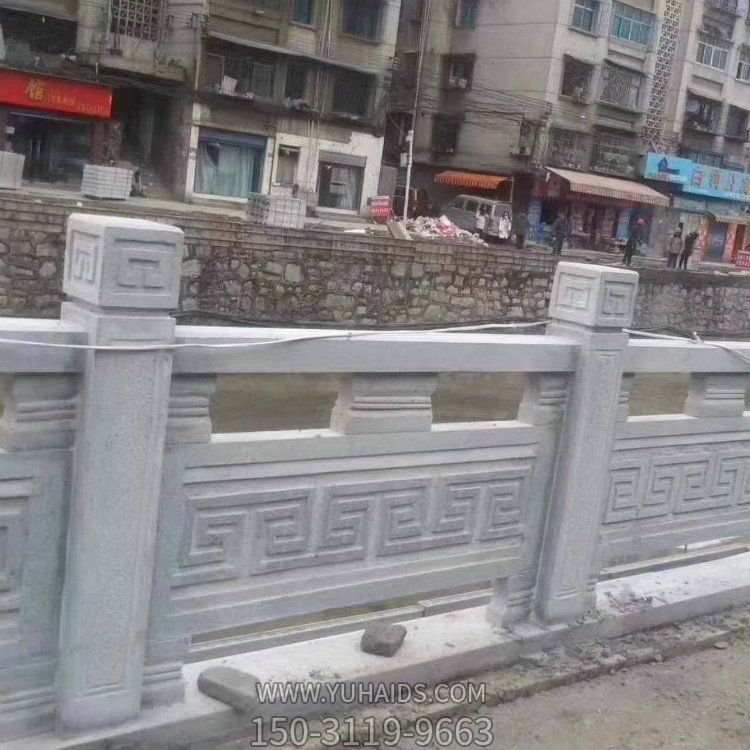 戶(hù)外河道大理石石雕景觀(guān)圍欄雕塑