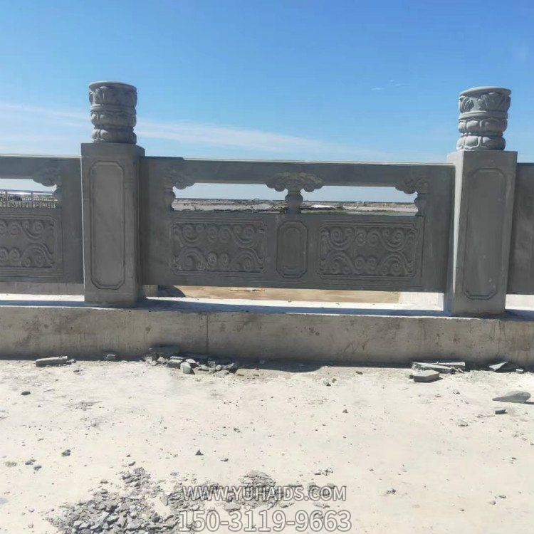 大理石石雕戶(hù)外河道圍欄雕塑