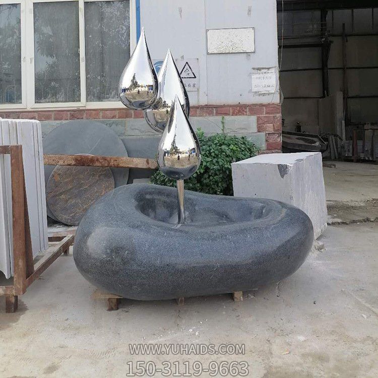 鏡面戶(hù)外園林景觀(guān)水滴雕塑