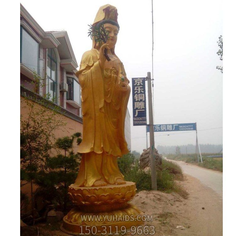 景區寺廟玻璃鋼滴水觀(guān)音雕塑