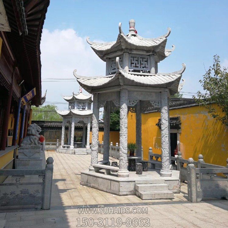 寺院擺放仿古建筑青石雕刻二層中式?jīng)鐾さ袼?>
                                <h2>寺院擺放仿古建筑青石雕刻二層中式?jīng)鐾さ袼?參數說(shuō)明</h2>
                                                                        <table>
                                      <tr>
                                        <th>產(chǎn)品標題</th>
                                        <td>寺院擺放仿古建筑青石雕刻二層中式?jīng)鐾さ袼?/td>
                                      </tr>
                                      <tr>
                                        <th>發(fā)布時(shí)間</th>
                                        <td>2023-06-08 14:00</td>
                                      </tr>
                                      <tr>
                                        <th>價(jià)格</th>
                                        <td><span>電話(huà)咨詢(xún)</td>
                                      </tr>
                                                                              <tr>
                                          <th>雕刻內容</th>
                                          <td>涼亭</td>
                                        </tr>
                                                                              <tr>
                                          <th>制作材質(zhì)</th>
                                          <td>石雕、青石、石雕</td>
                                        </tr>
                                                                              <tr>
                                          <th>其他</th>
                                          <td>仿古</td>
                                        </tr>
                                                                          </table>
                                <h2>寺院擺放仿古建筑青石雕刻二層中式?jīng)鐾さ袼?詳細說(shuō)明</h2>
                                <p>玉海雕塑是一家綜合性的雕塑公司，擁有多款寺院擺放仿古建筑青石雕刻二層中式?jīng)鐾さ袼苣Ｐ?，可加工定制多種寺院擺放仿古建筑青石雕刻二層中式?jīng)鐾さ袼?，支持材質(zhì)、樣式、風(fēng)格、尺寸大小等方面的調整修改定制。我們所加工制作的寺院擺放仿古建筑青石雕刻二層中式?jīng)鐾さ袼苜|(zhì)優(yōu)價(jià)廉，遍布全國多個(gè)省市地區，想要了解更多案例圖片，請電話(huà)或微信咨詢(xún)。材質(zhì)、大小、樣式等都可以按需定制，還可根據您提供給的寺院擺放仿古建筑青石雕刻二層中式?jīng)鐾さ袼軜訄D進(jìn)行制作！如有相關(guān)需求，歡迎致電（微信同號）：<span>150-3119-9663</span></p>
                                                                <div   class=