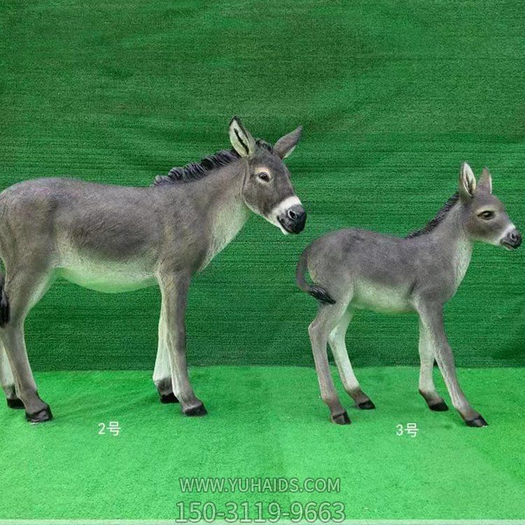 景區動(dòng)物園裝飾玻璃鋼仿真毛驢雕塑動(dòng)物小品