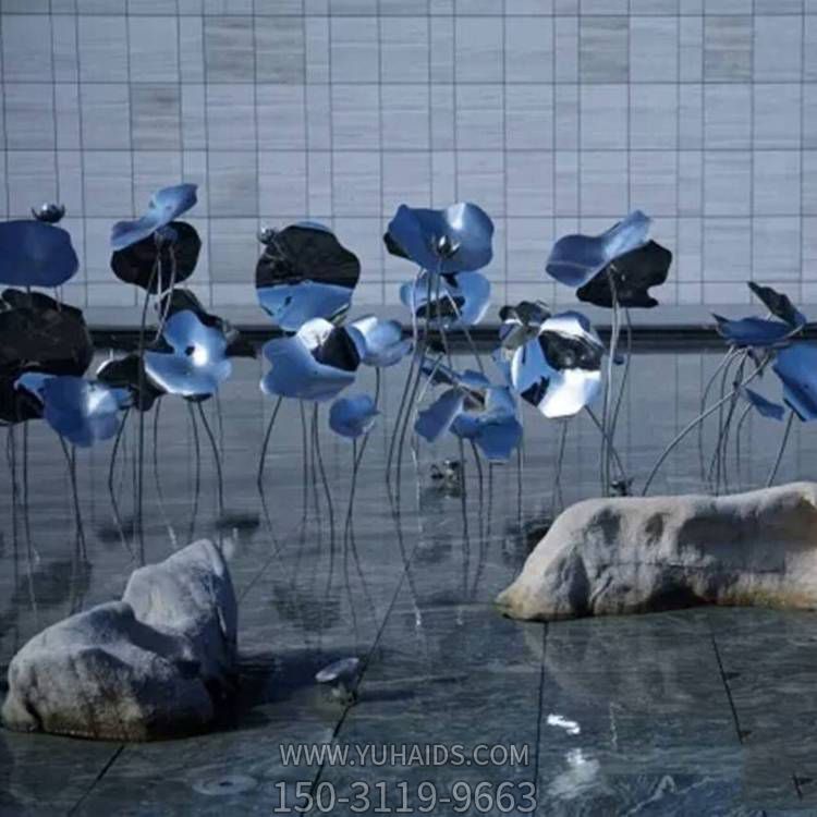 公園創(chuàng  )意不銹鋼花朵雕塑擺件