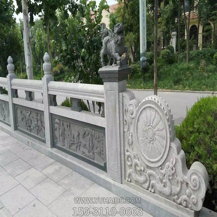 大理石浮雕戶(hù)外園林景觀(guān)石雕圍欄雕塑