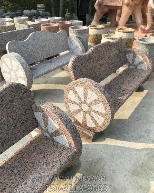 花崗石石雕創(chuàng  )意公園石凳雕塑