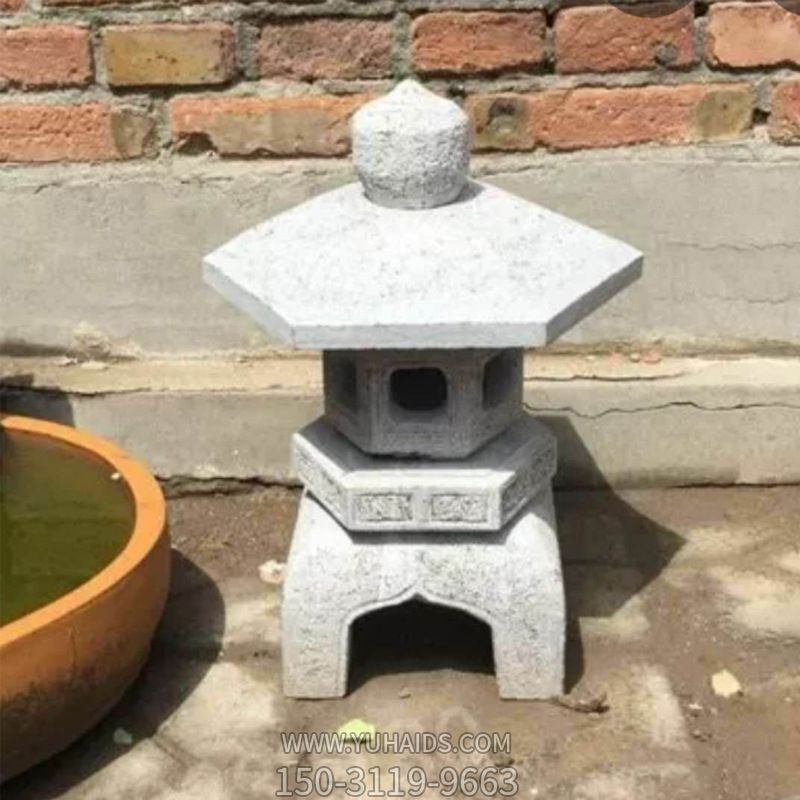 庭院戶(hù)外草坪擺放仿古大理石日式落地燈雕塑