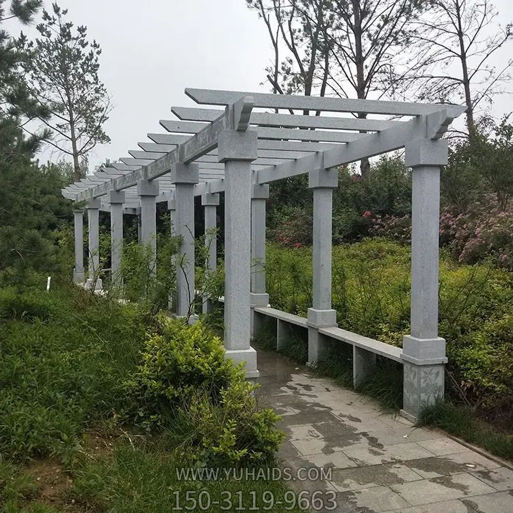 大理石花架，公園過(guò)道花架子雕塑