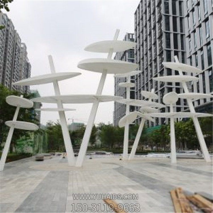 戶(hù)外廣場(chǎng)大型不銹鋼景觀(guān)創(chuàng  )意樹(shù)葉雕塑