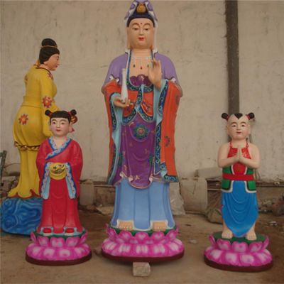 寺廟玻璃鋼彩繪觀(guān)音雕塑