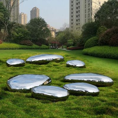 鏡面不銹鋼戶(hù)外創(chuàng  )意景觀(guān)鏡面鵝卵石擺件