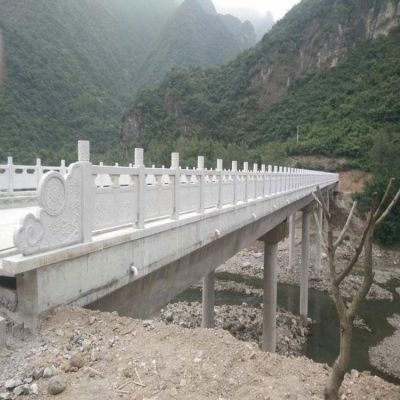 戶(hù)外石橋漢白玉雕刻仿古扶手防護欄桿