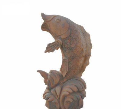 庭院擺放的花崗巖石雕創(chuàng  )意噴水雕塑