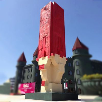 大型戶(hù)外金屬地標性建筑現代廣場(chǎng)白鋼擺件