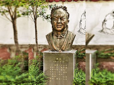 銅鑄半身像戶(hù)外景區裝飾品擺件韓信雕塑
