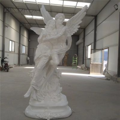 玻璃鋼仿漢白玉歐式西方天使人物小品景區景觀(guān)雕塑