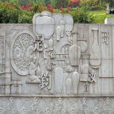 中國瓷器主題浮雕，石刻壁畫(huà)