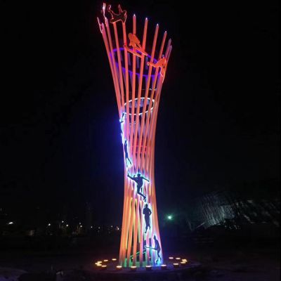 城市廣場(chǎng)擺放不銹鋼抽象藝術(shù)景觀(guān)雕塑