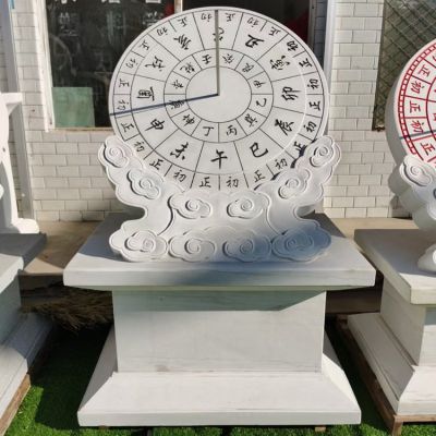 校園大理石石雕古代計時(shí)器日晷雕塑