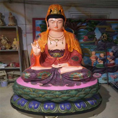 玻璃鋼彩繪寺廟大型景觀(guān)菩薩觀(guān)音雕塑