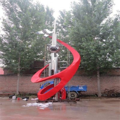 不銹鋼科技主題景觀(guān)雕塑，學(xué)校校園勵志雕塑