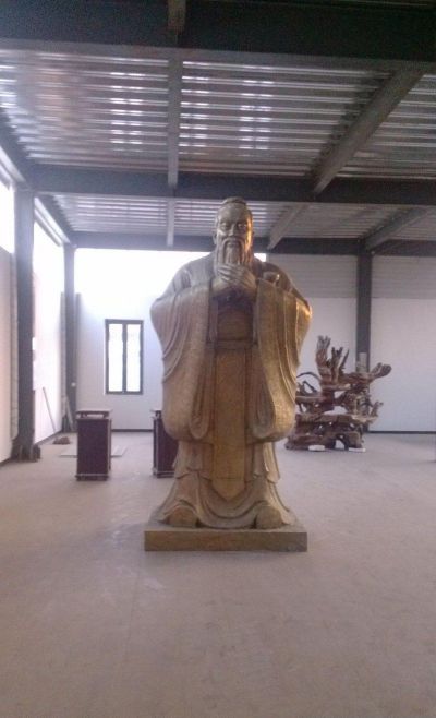 學(xué)院園林仿銅玻璃鋼道家創(chuàng  )始人老 字雕塑