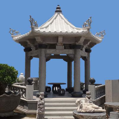 歐式戶(hù)外創(chuàng  )意石雕涼亭雕塑