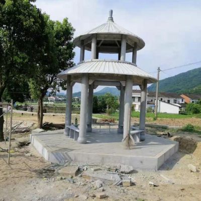 大理石石雕戶(hù)外園林景觀(guān)涼亭雕塑