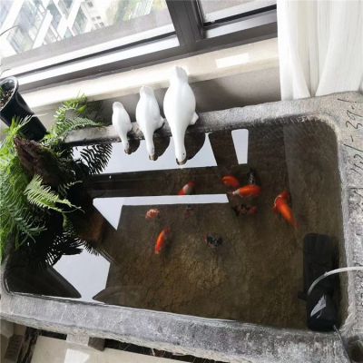 青石雕刻老石槽養魚(yú)庭院陽(yáng)臺擺放水池