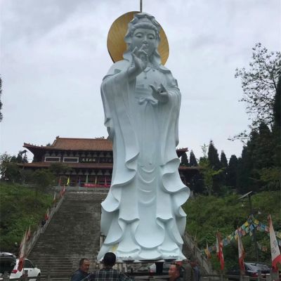 戶(hù)外大型大理石石雕滴水觀(guān)音雕塑