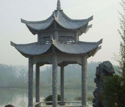 涼亭雕塑-公園湖觀(guān)賞臺擺放仿古建休閑涼亭