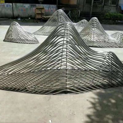 金屬拉絲抽象水景戶(hù)外園林假山