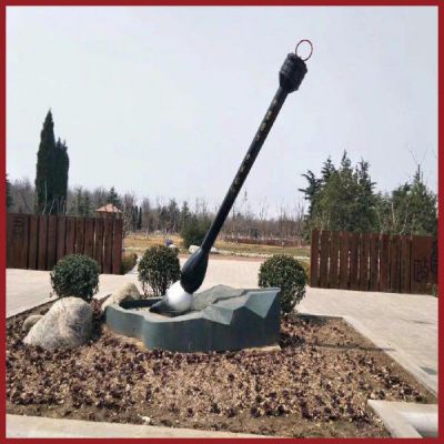 公園大型創(chuàng  )意個(gè)性不銹鋼毛筆擺件