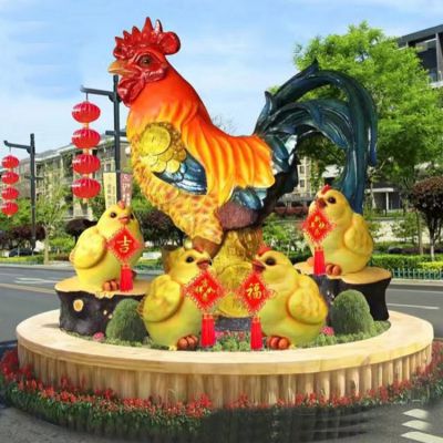 玻璃鋼卡通動(dòng)物雕塑廣場(chǎng)夜市創(chuàng  )意擺件
