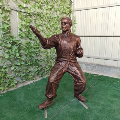 打拳，功夫人物鑄銅雕塑