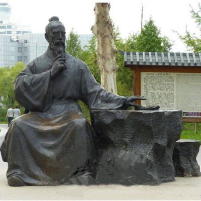 玻璃鋼仿銅古代中醫景觀(guān)雕塑